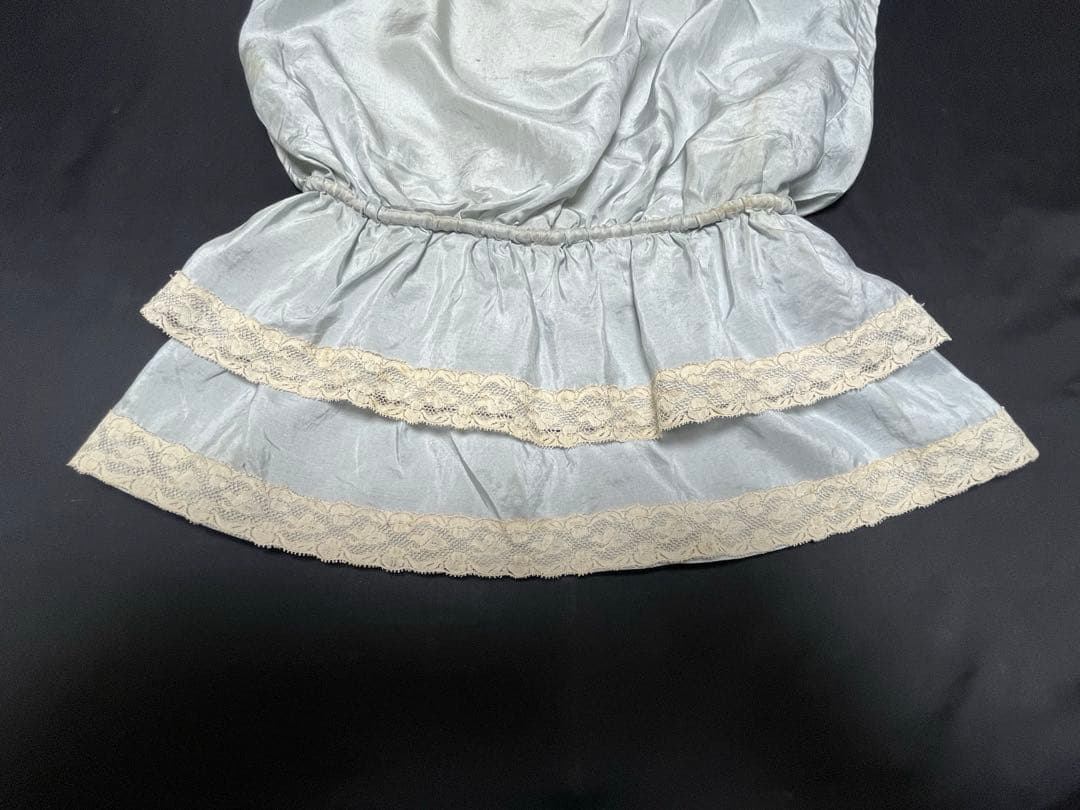 【アンティーク】ドール用ドレス▪️シルク▪️63cm前後のアンティークドールに