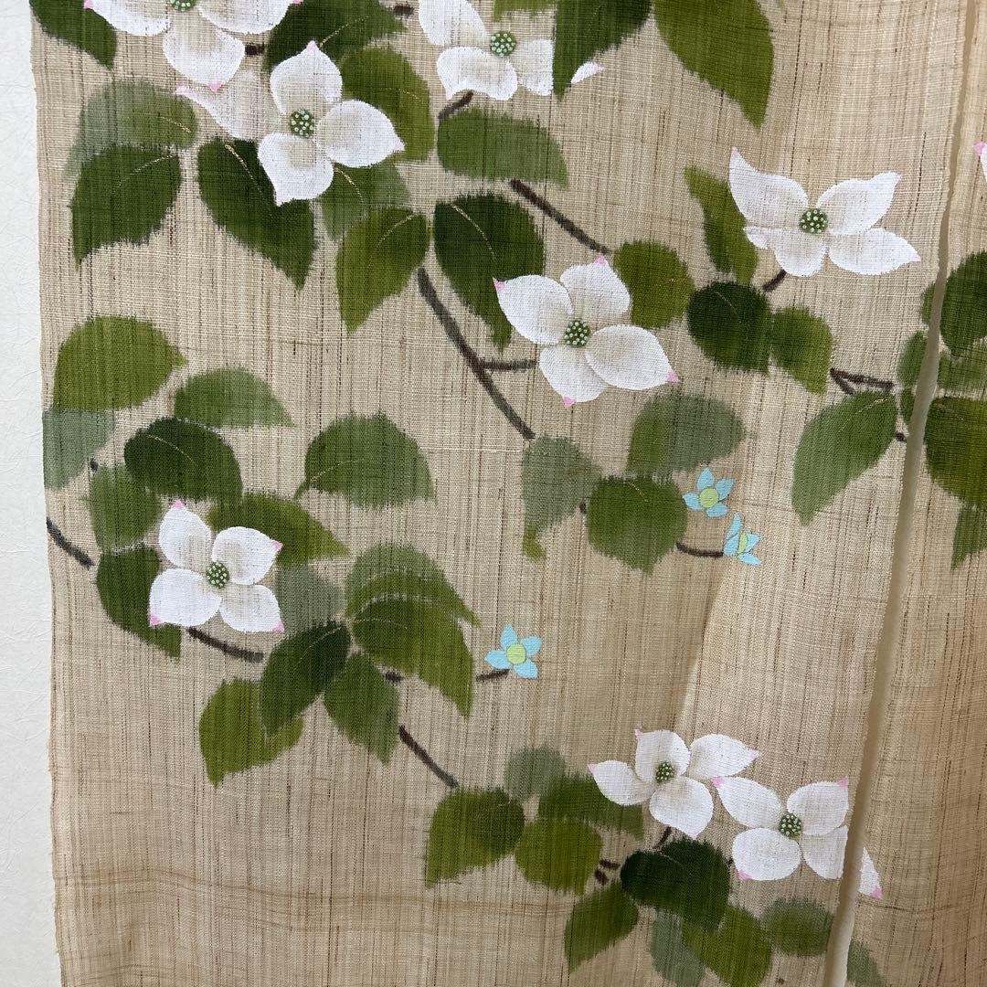 麻100% のれん　和風　京都　洛柿庵　山法師 タペストリー