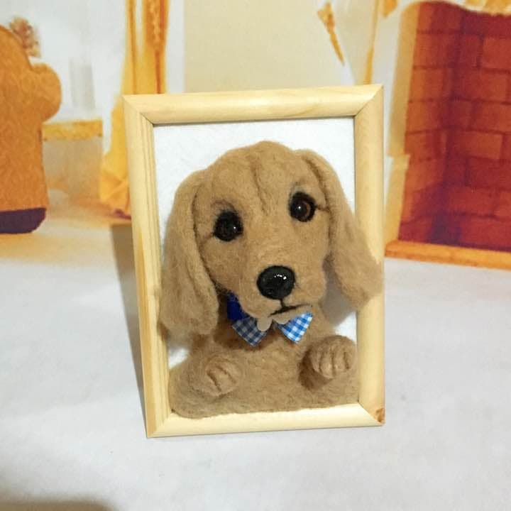 わんわんフォトスタンド✩︎羊毛フェルト