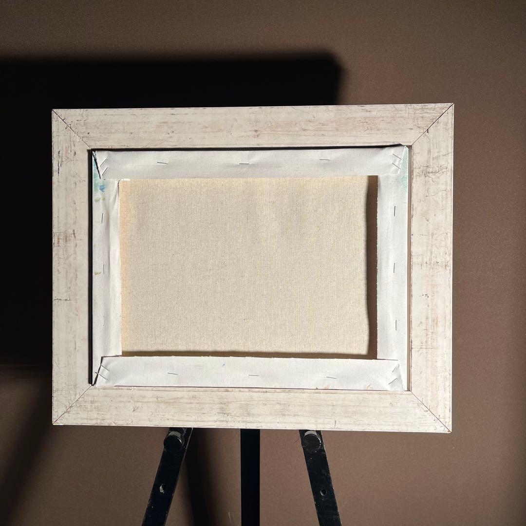 ★秀作★ 手書き油絵 ゴッホ ラ・クローの収穫 肉筆絵画 額付き 油彩画