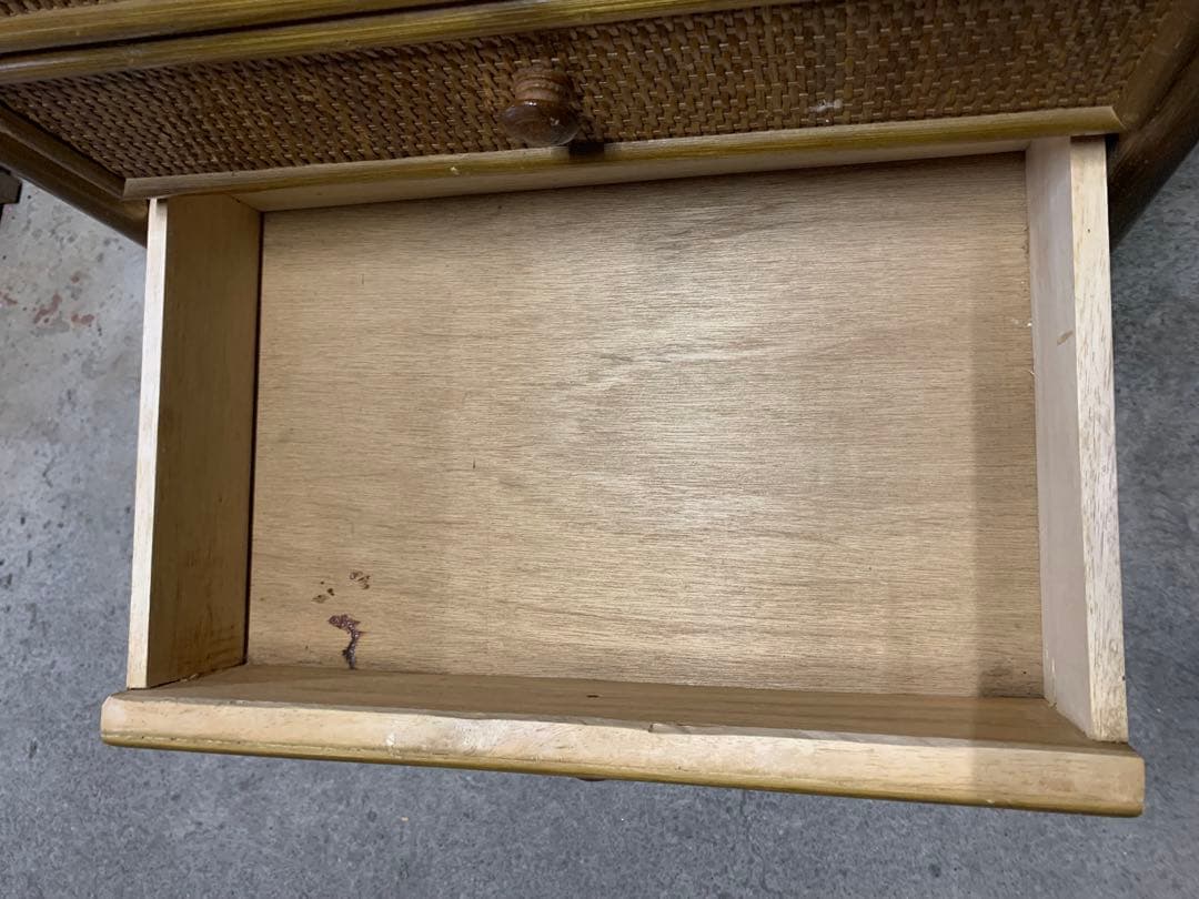 ラタン 6段 チェスト 籐 昭和 レトロ アジアン アンティーク リゾート