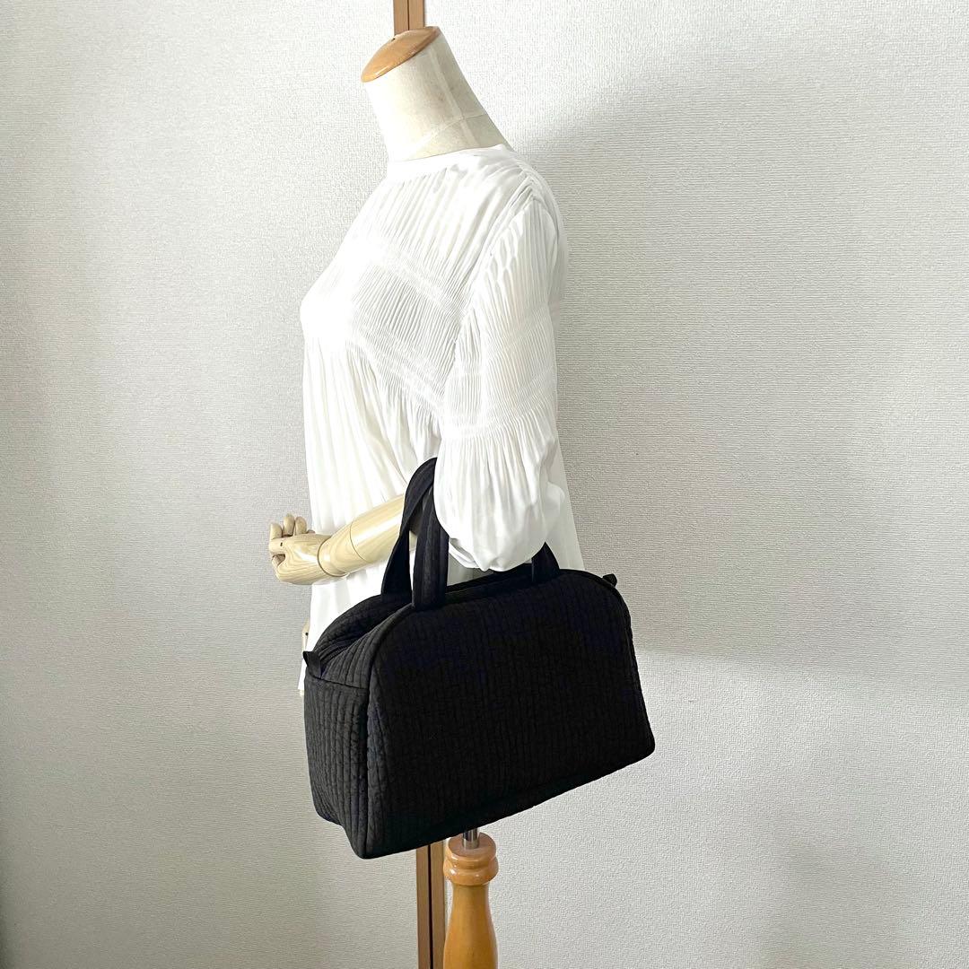 ボストンバッグ ヌビバッグ　ブラック　ハンドメイド