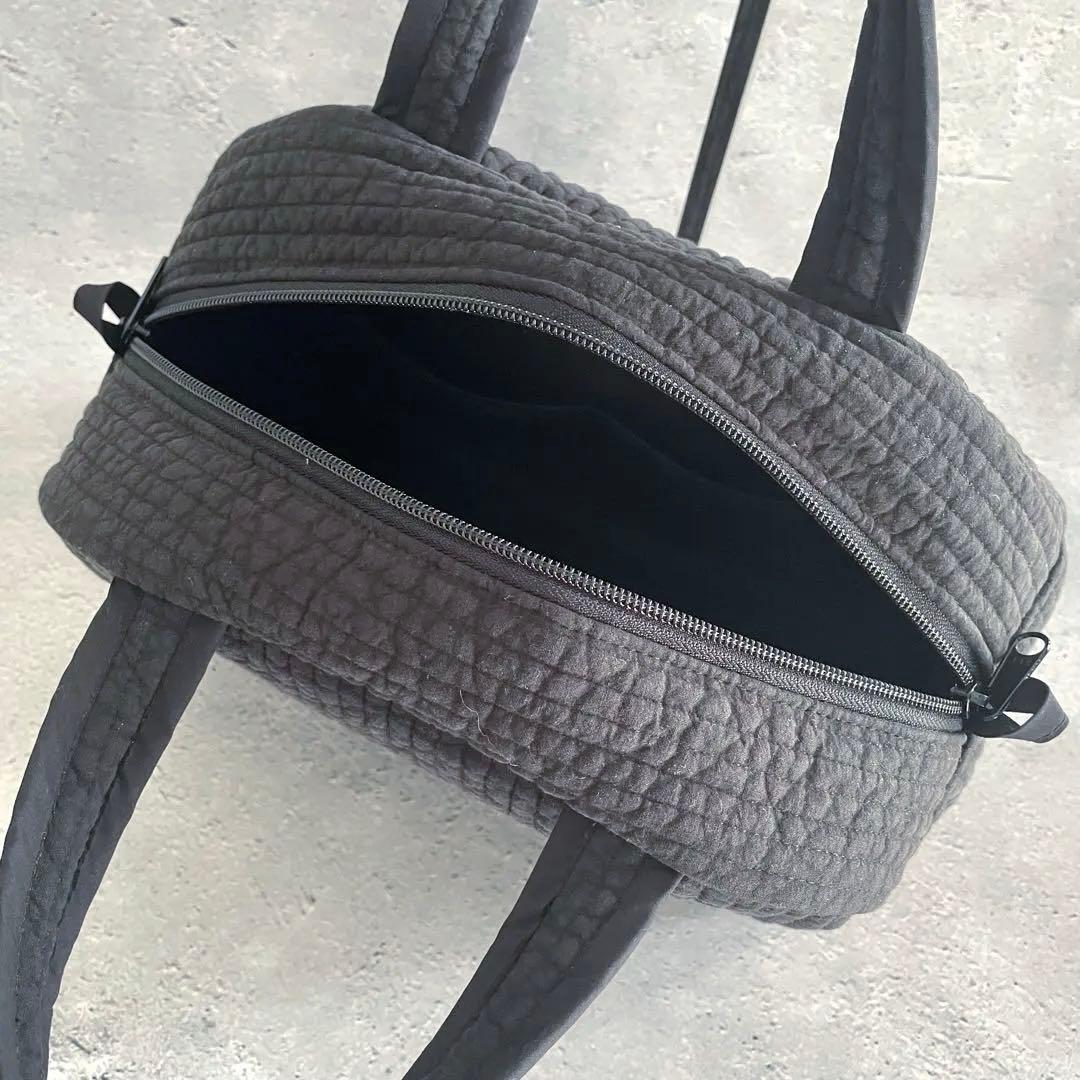 ボストンバッグ ヌビバッグ　ブラック　ハンドメイド