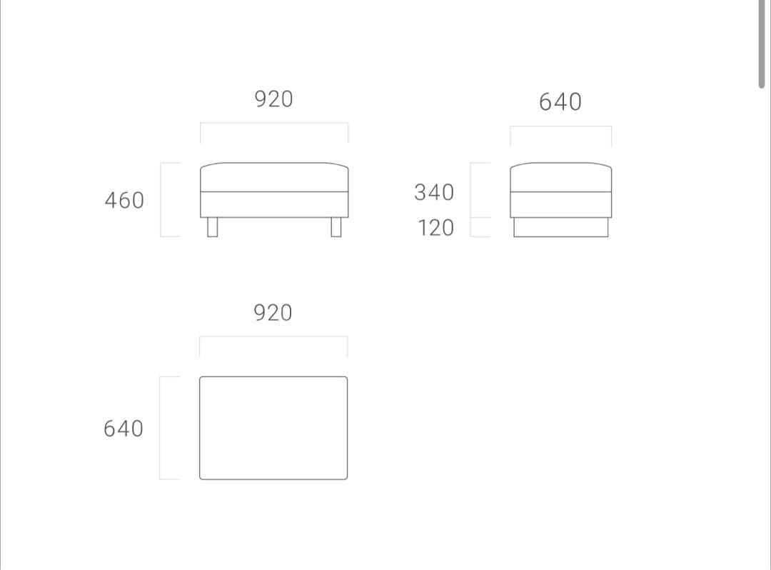 ARMONIA カウチソファ　NUBE オットマン付き