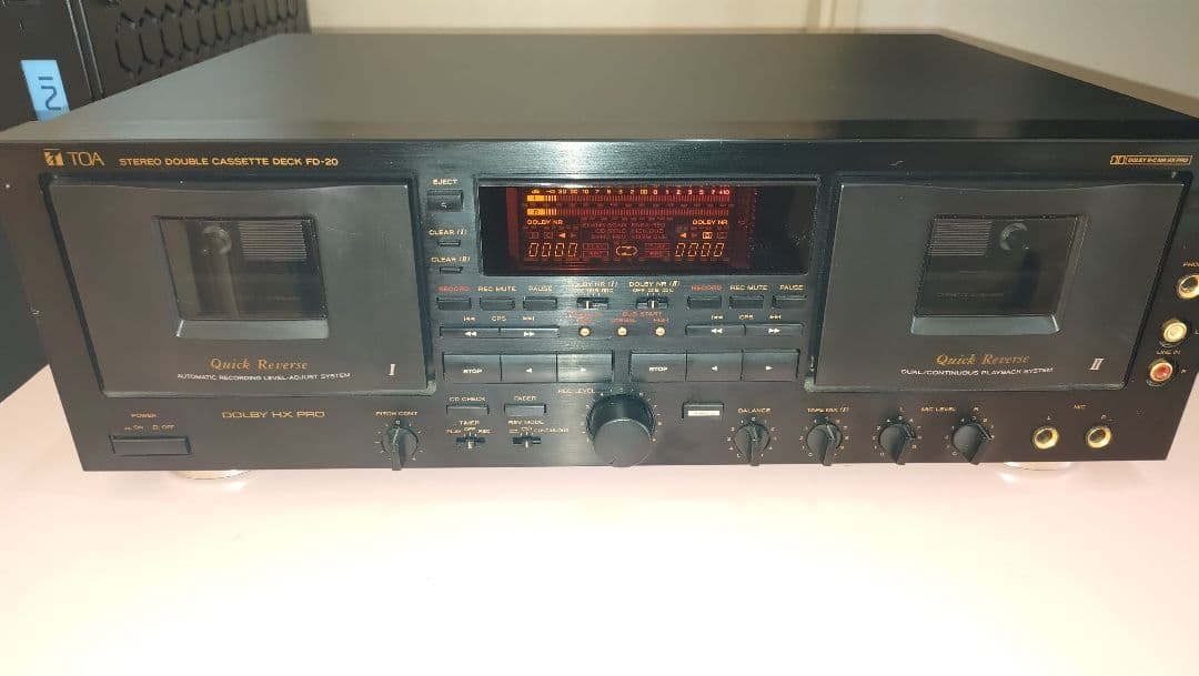 TOA FD-20 ダブルカセットデッキ 録音が出来ました。