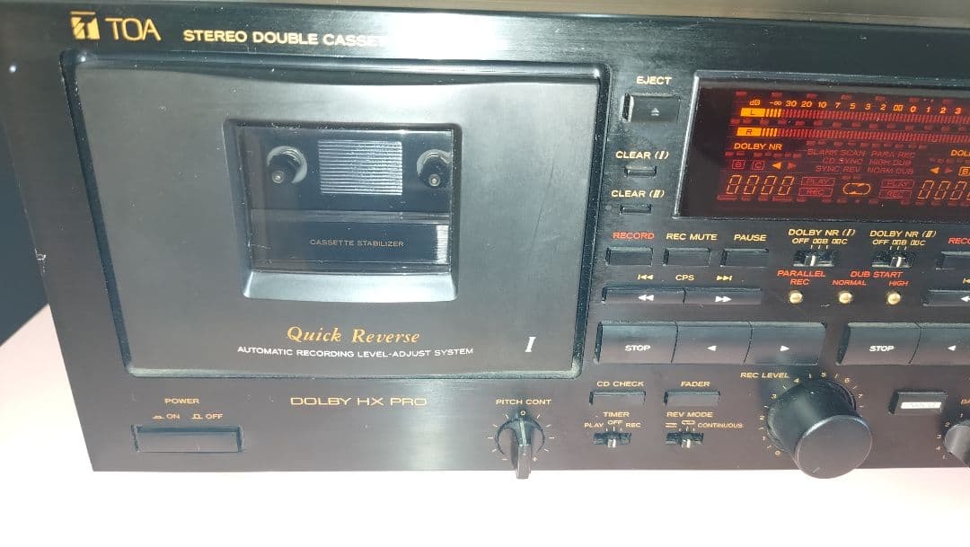 TOA FD-20 ダブルカセットデッキ 録音が出来ました。