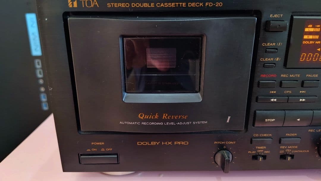 TOA FD-20 ダブルカセットデッキ 録音が出来ました。