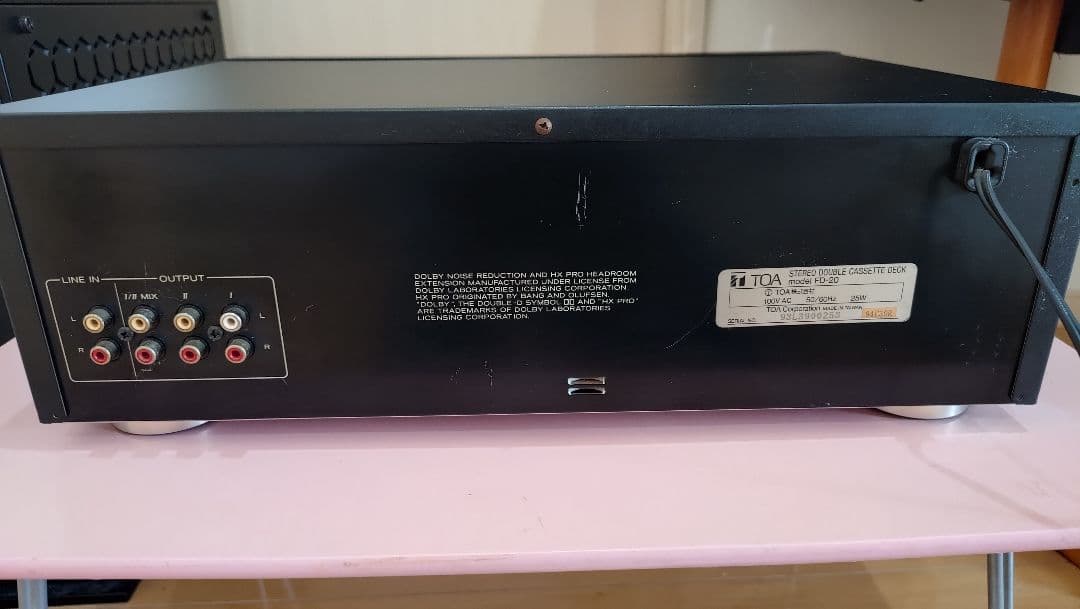 TOA FD-20 ダブルカセットデッキ 録音が出来ました。
