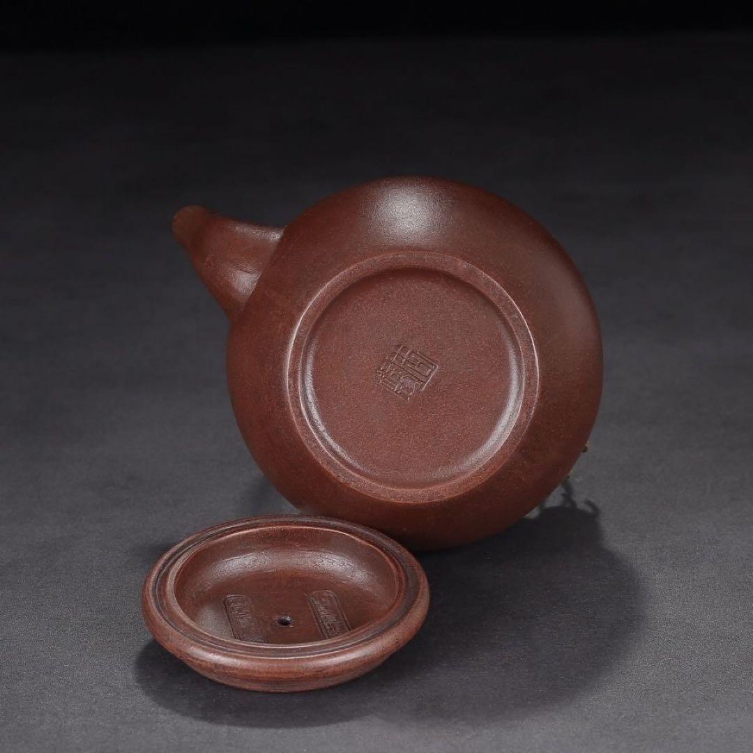 中国茶器 急須 茶の湯 紫砂調 ティーポット 提梁タイプ 約500ml