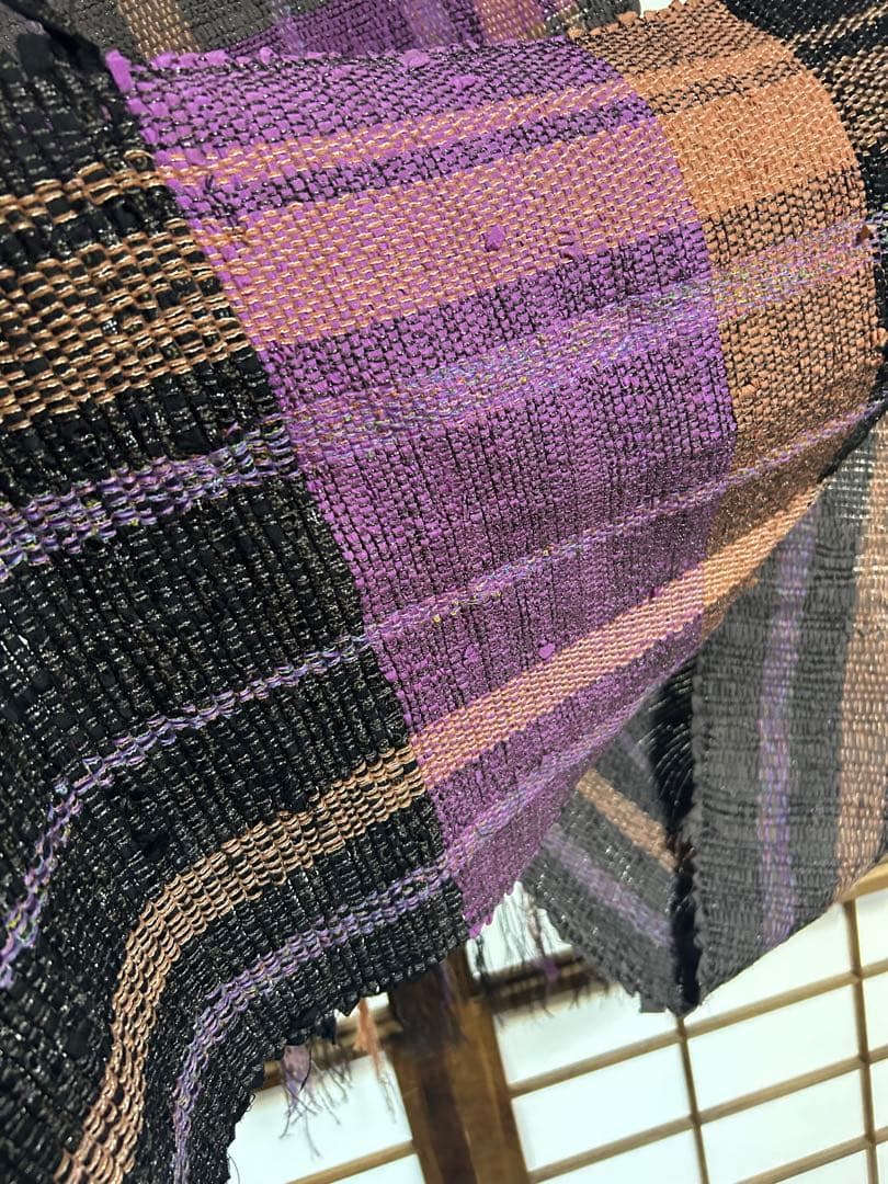 裂織マフラー(長さ３m28cm)幅38cm