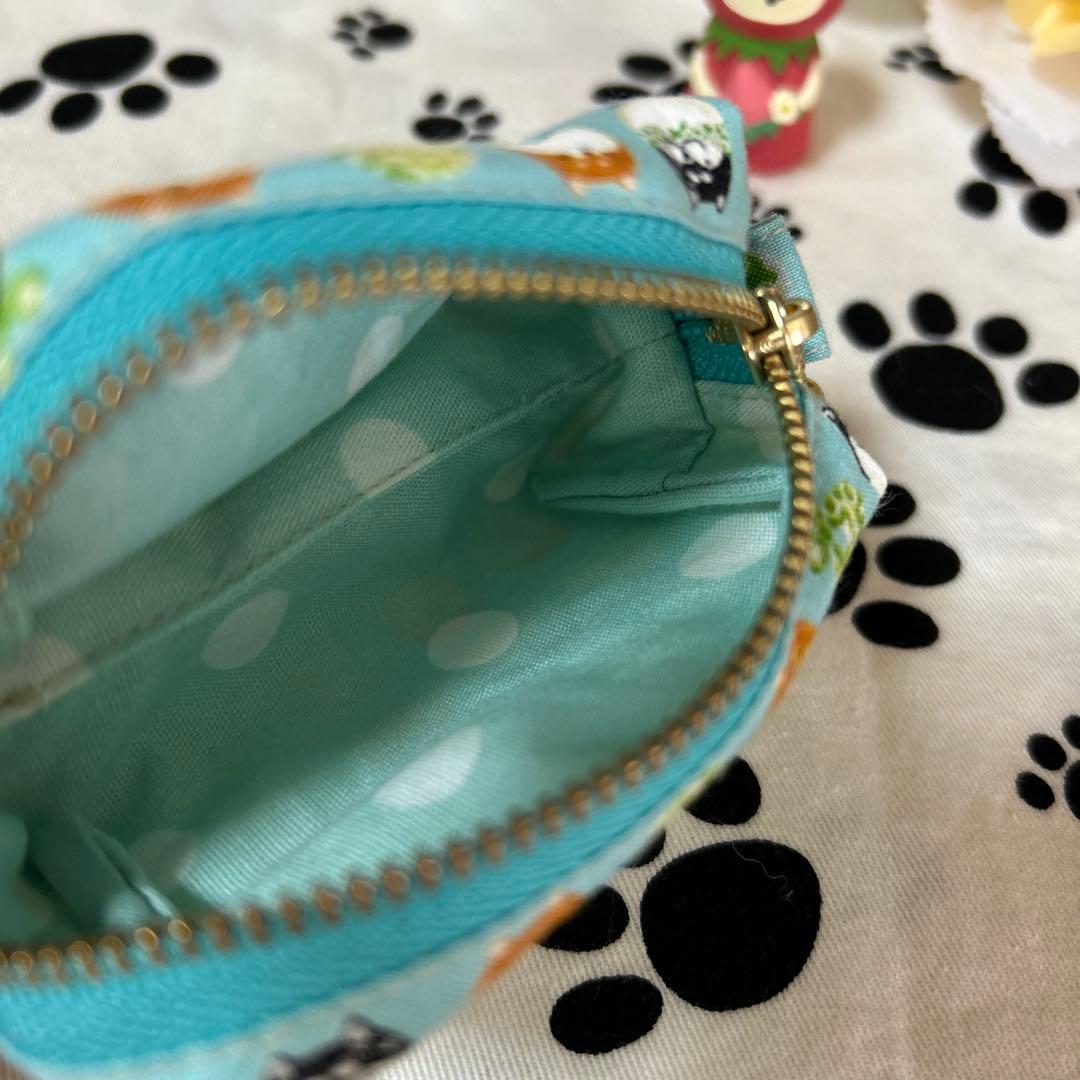 ハンドメイド バッグに付けられるミニスクエア型ポーチ