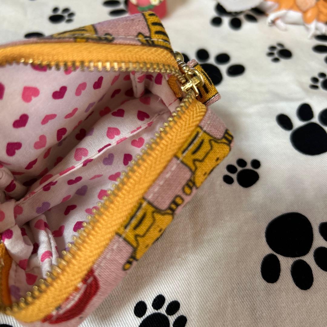 ハンドメイド バッグに付けられるミニスクエア型ポーチ