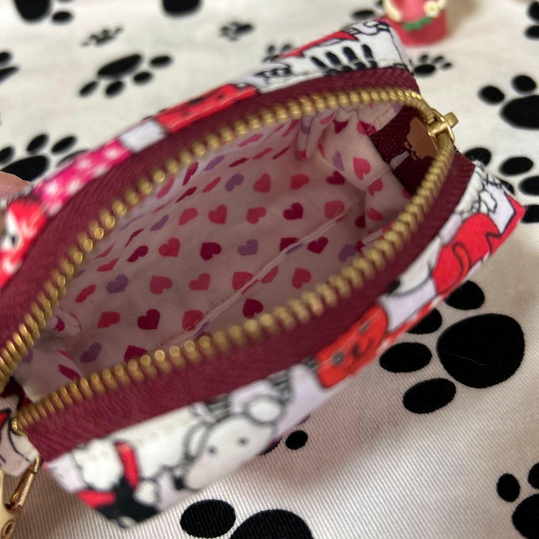 ハンドメイド バッグに付けられるミニスクエア型ポーチ