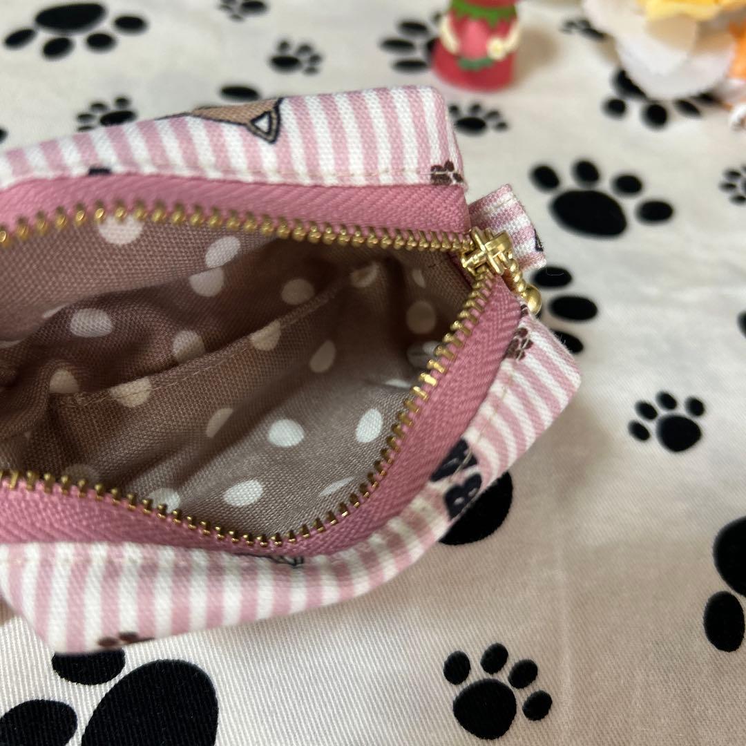 ハンドメイド バッグに付けられるミニスクエア型ポーチ