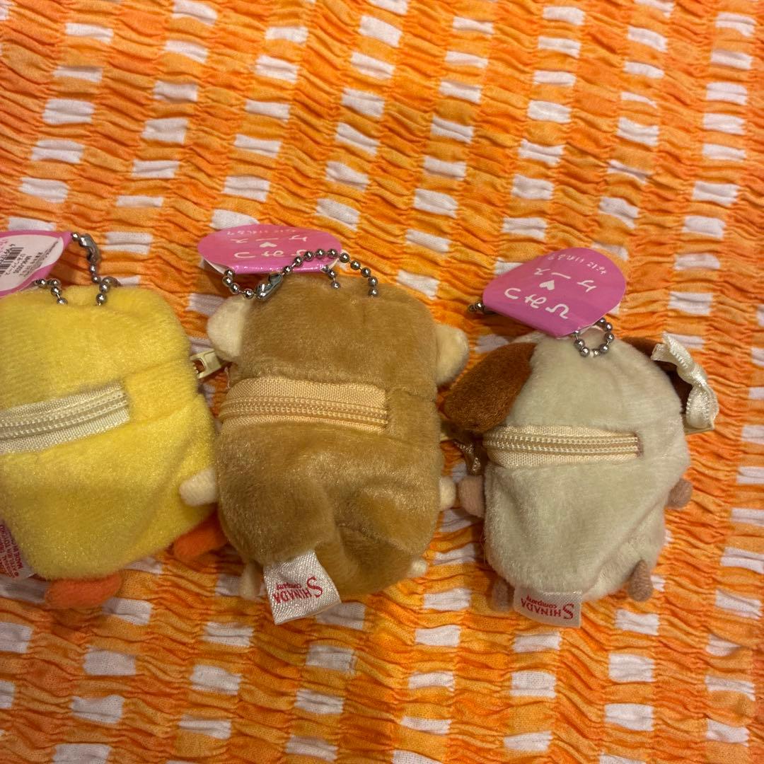 シナダ　平成レトロ　アニマルぬいぐるみケース　6つ　キーチェーン