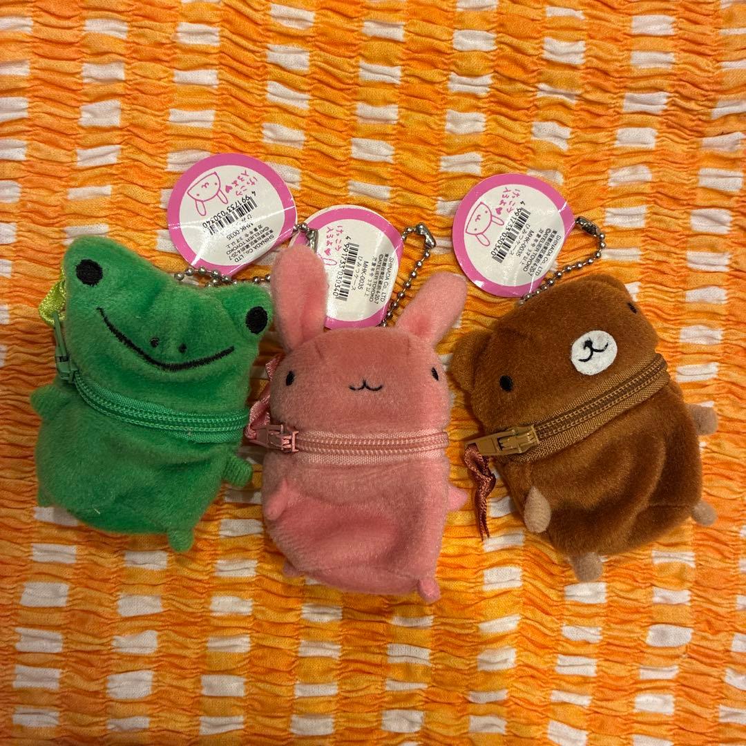 シナダ　平成レトロ　アニマルぬいぐるみケース　6つ　キーチェーン