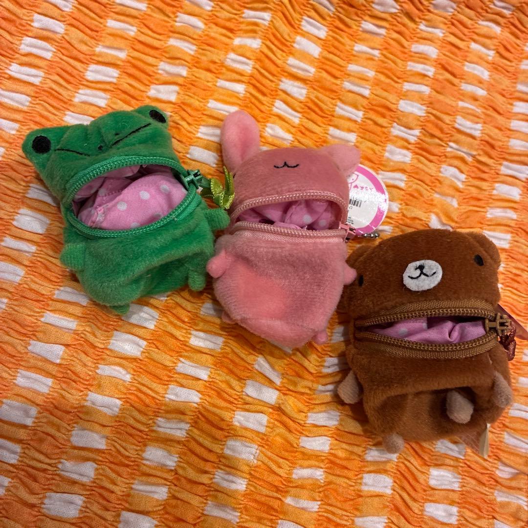 シナダ　平成レトロ　アニマルぬいぐるみケース　6つ　キーチェーン