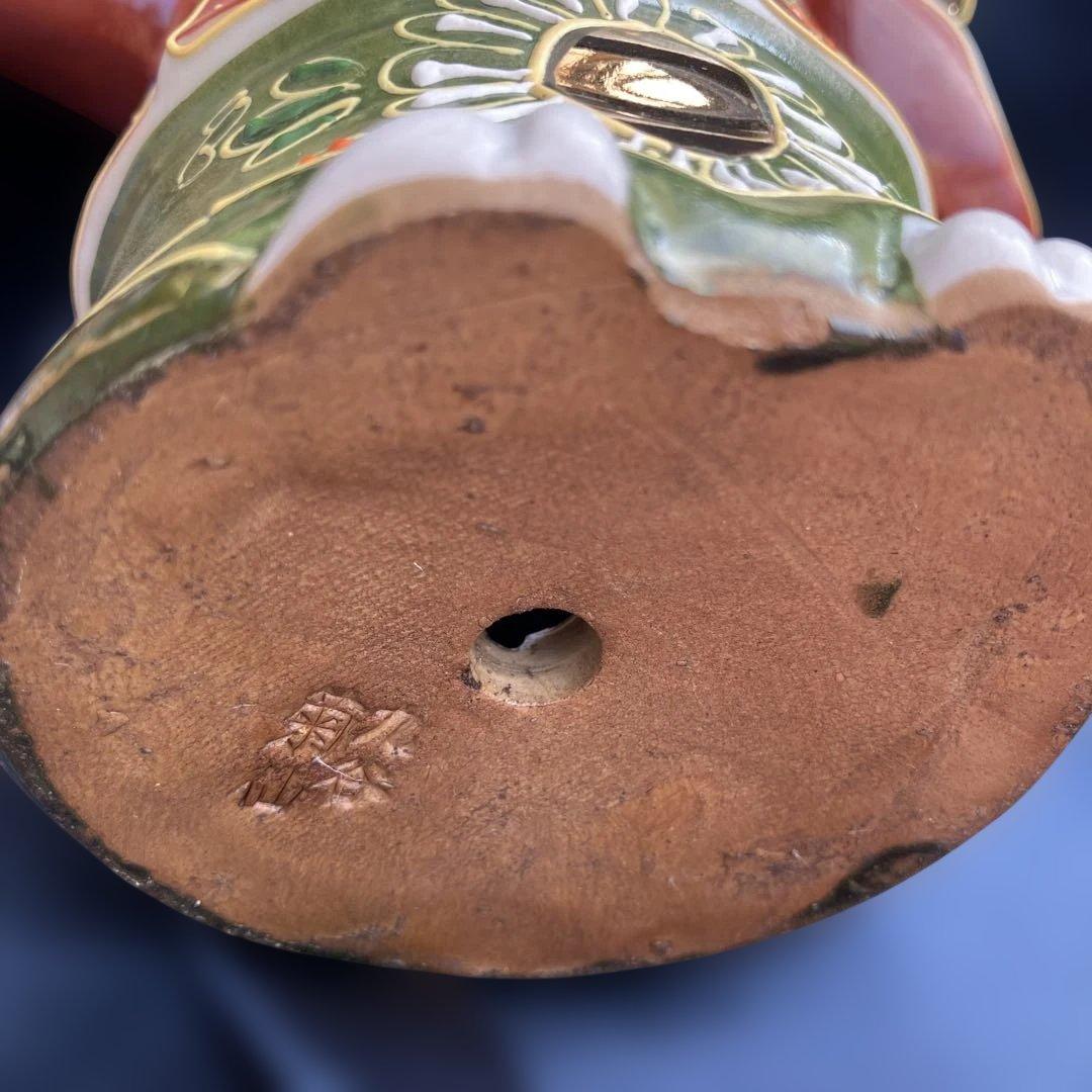 (512)伝統的な日本の陶器置物 男女像