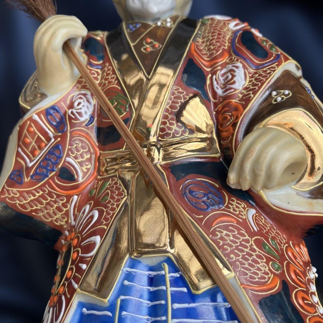 (512)伝統的な日本の陶器置物 男女像