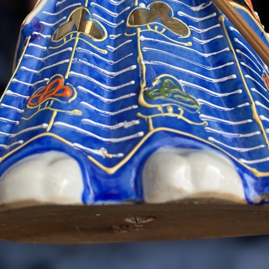 (512)伝統的な日本の陶器置物 男女像