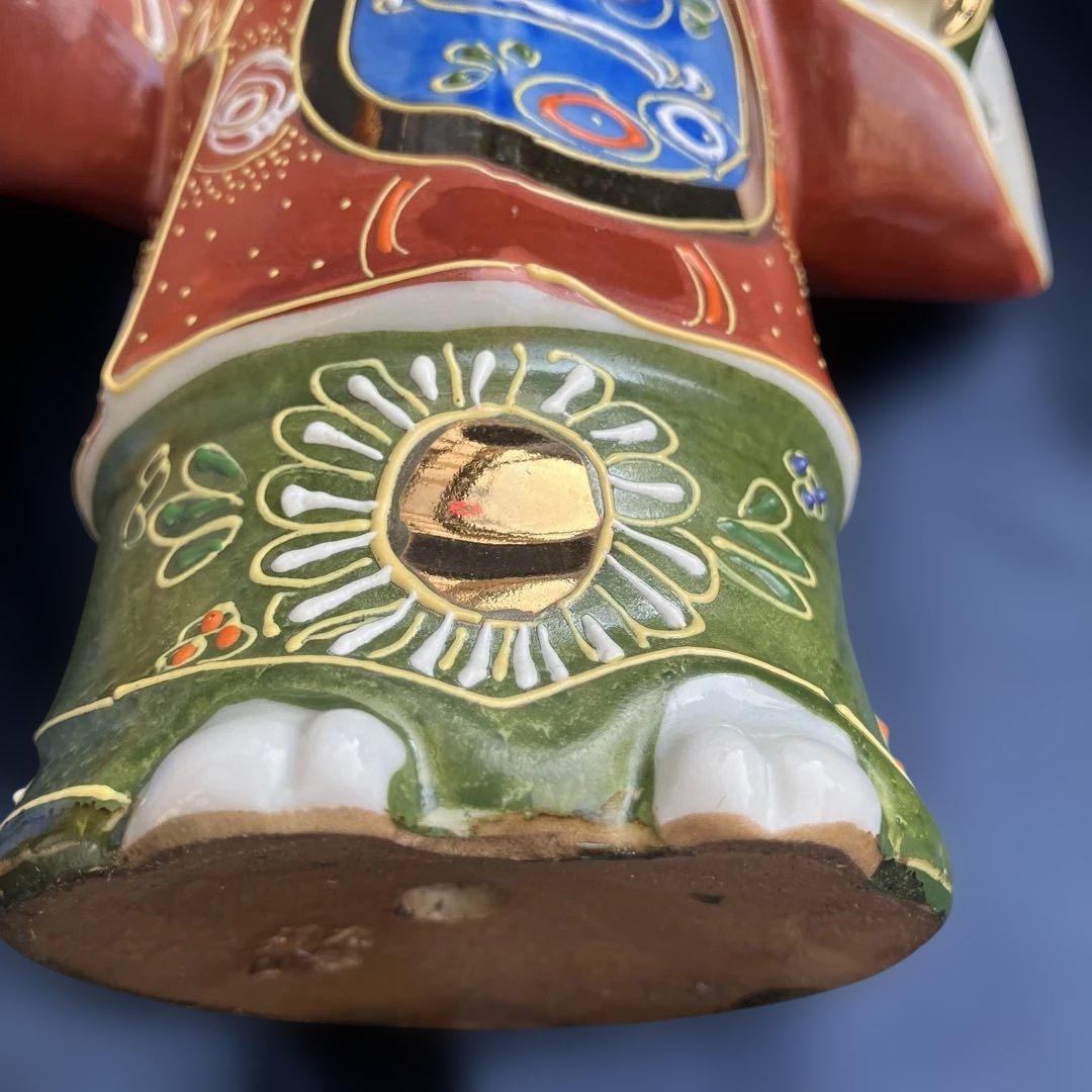 (512)伝統的な日本の陶器置物 男女像