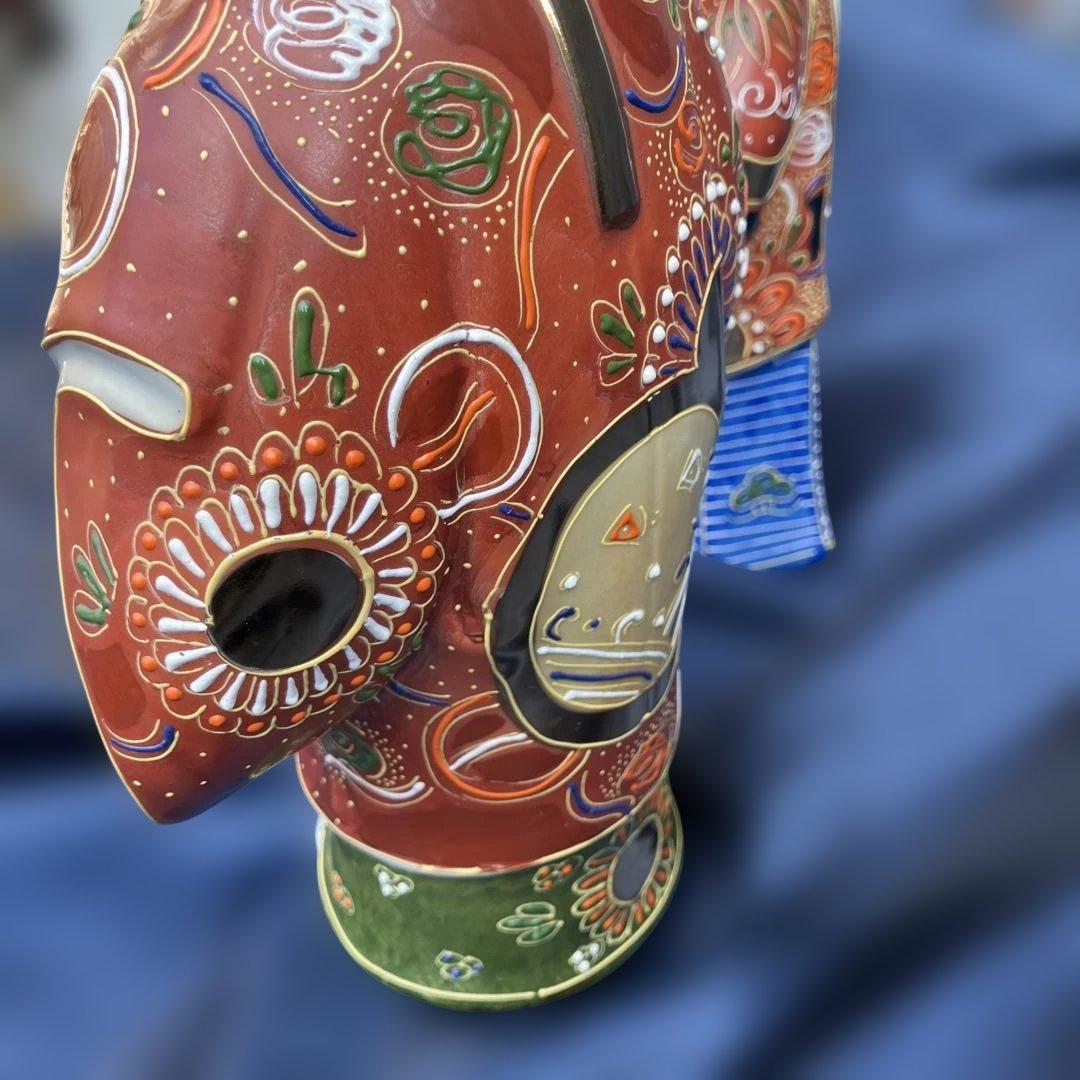 (512)伝統的な日本の陶器置物 男女像