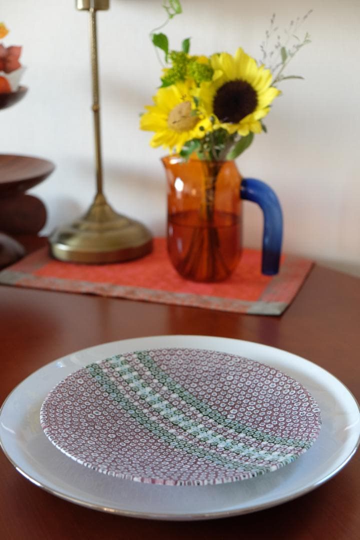 ヴェネチアングラス ミルフィオリ プレート お皿 皿 江波冨士子 花瓶 舩木倭帆