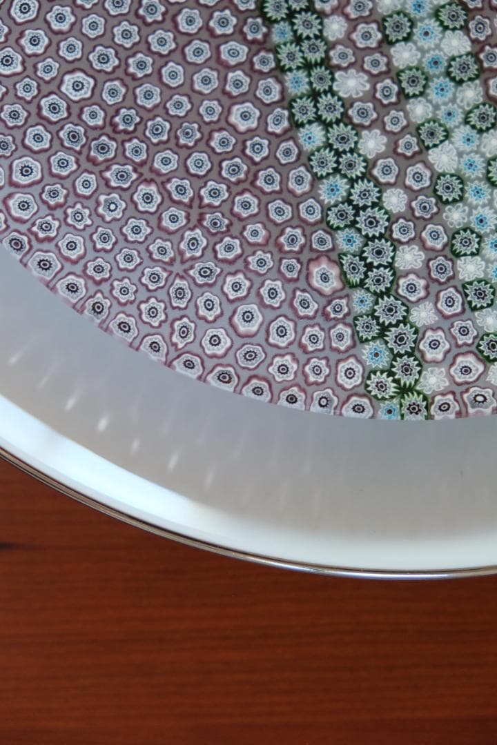 ヴェネチアングラス ミルフィオリ プレート お皿 皿 江波冨士子 花瓶 舩木倭帆