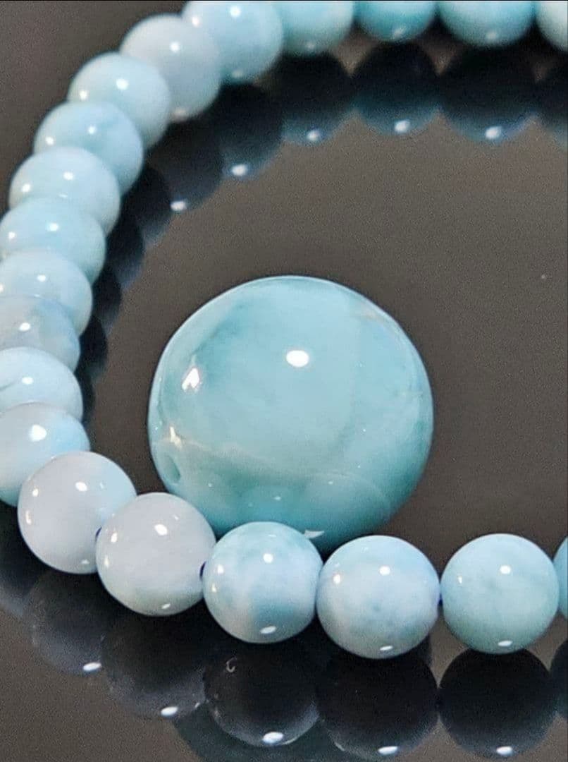 大特価！存在感抜群♡大玉ラリマー大人気13~14㎜・5.5~6㎜内径16cm