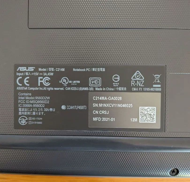 ASUS Chromebook C214MA-GA0028 ノートパソコン