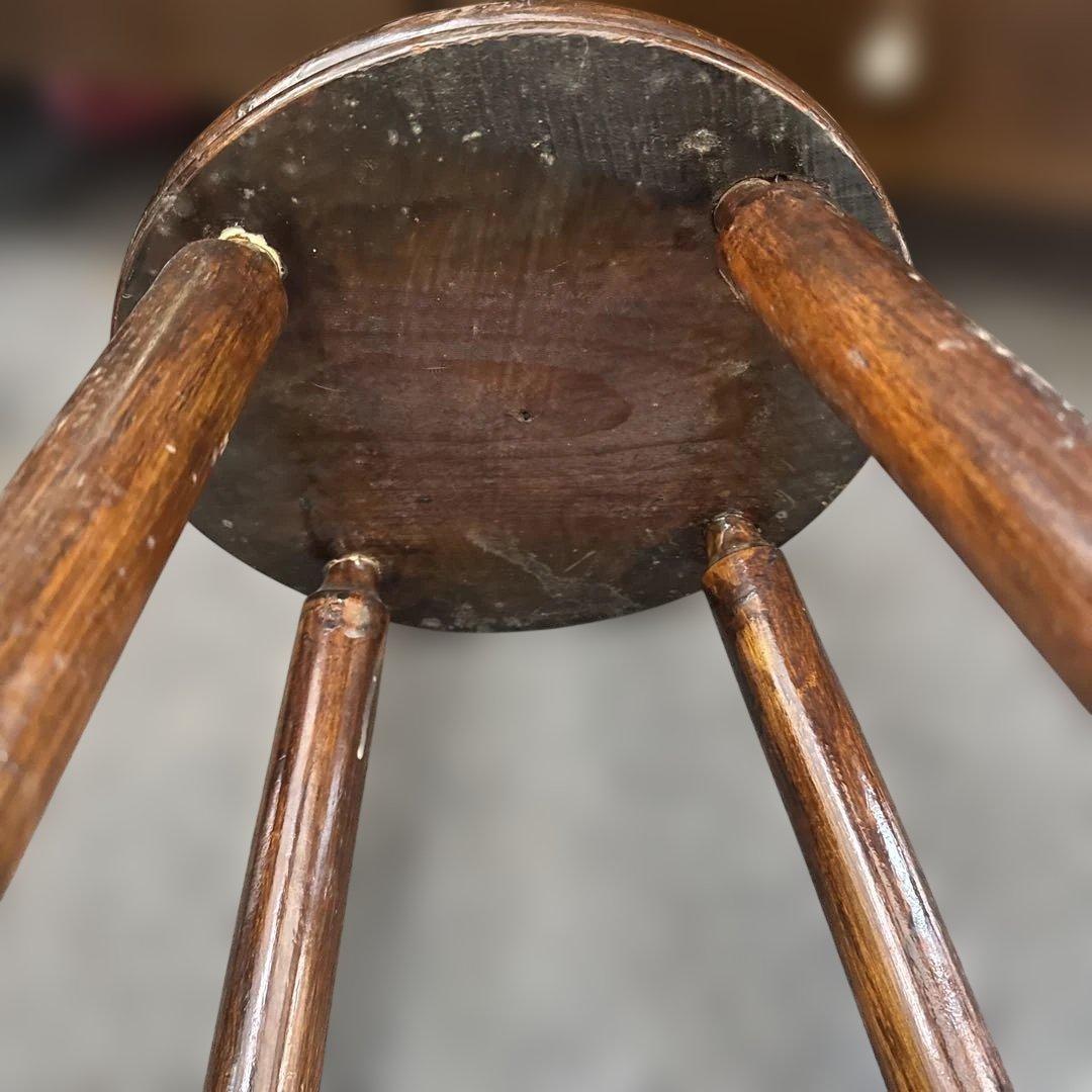 アンティーク　レトロ　木製スツール ブラウン