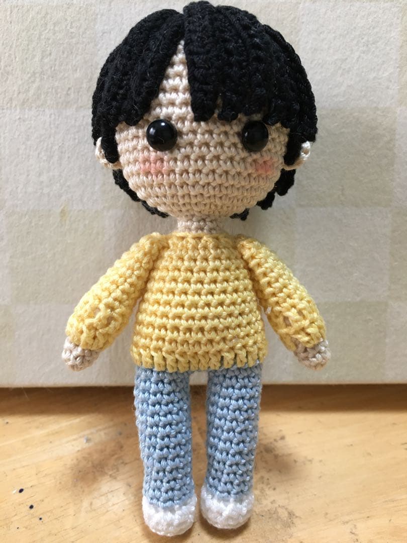 あみぐるみ　男の子(黄色)