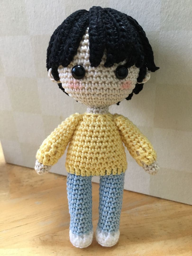 あみぐるみ　男の子(黄色)