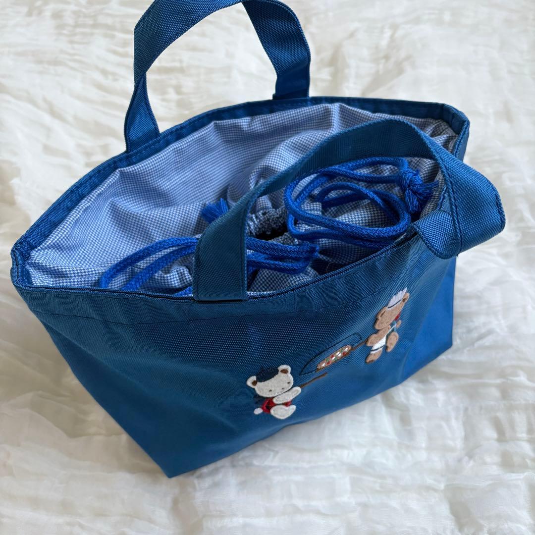 美品⭐︎ファミリア　familiar ランチバッグ　ブルー