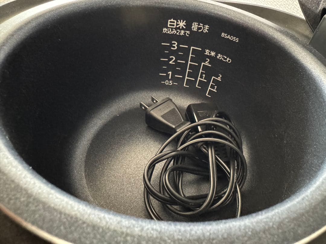 【美品】TIGER 炊飯器 JBS-A055 KM ブラック　3合炊き