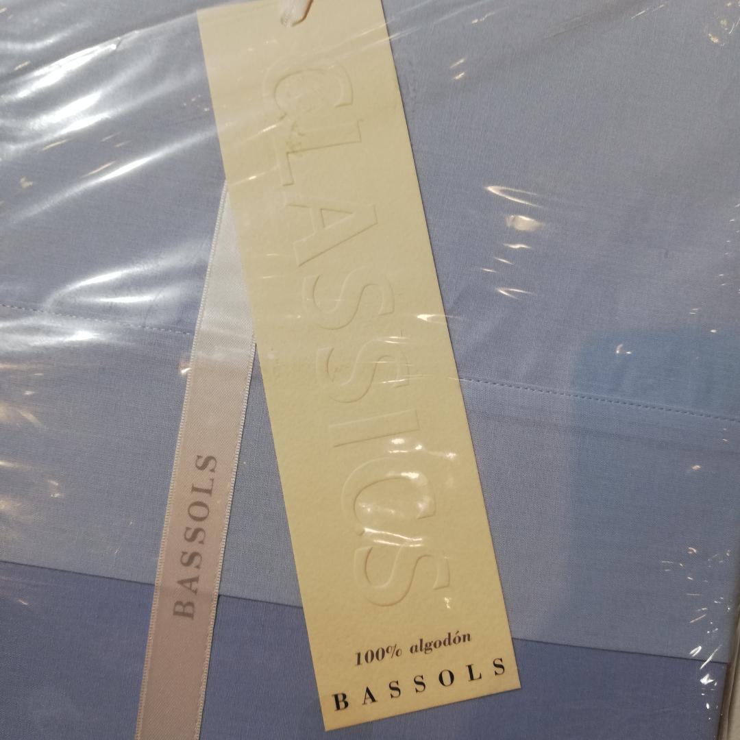 OUTLET商品♠ BASSOLS/バッソルズ　リネンセット　ブルー　Q