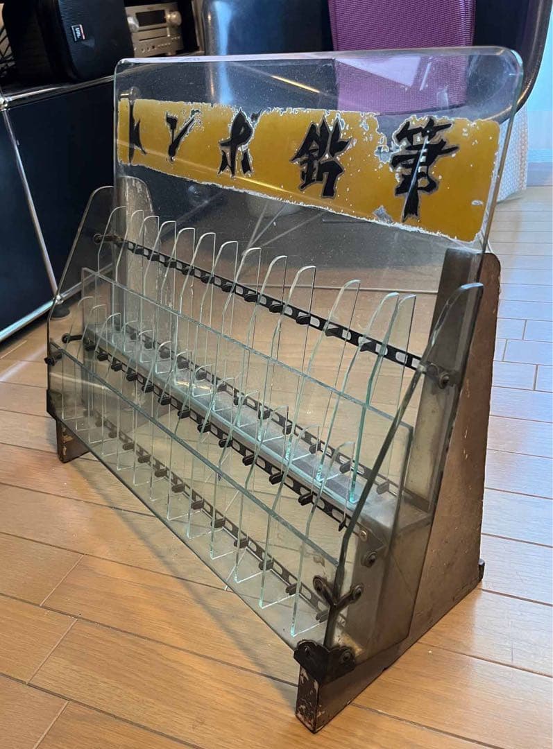 直接お渡し限定【昭和レトロ】トンボ鉛筆　店舗用ラック