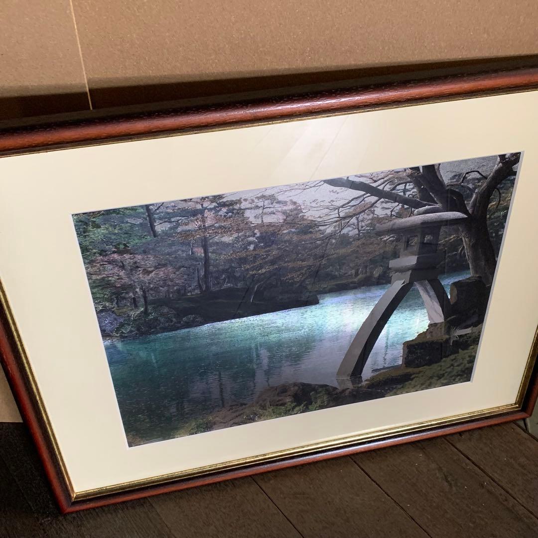 【新品・未使用】DUFEX 英国製 エッチングアート兼六園　額