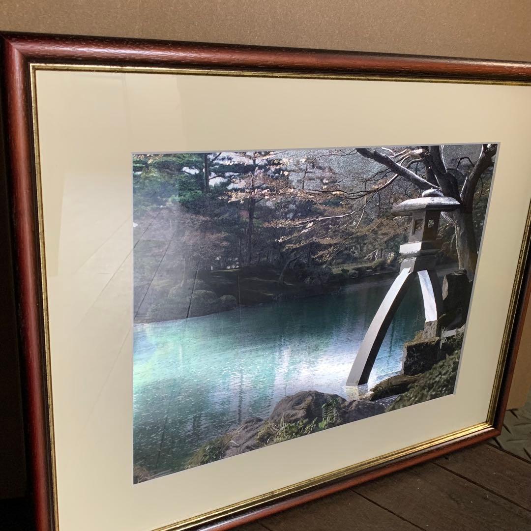 【新品・未使用】DUFEX 英国製 エッチングアート兼六園　額