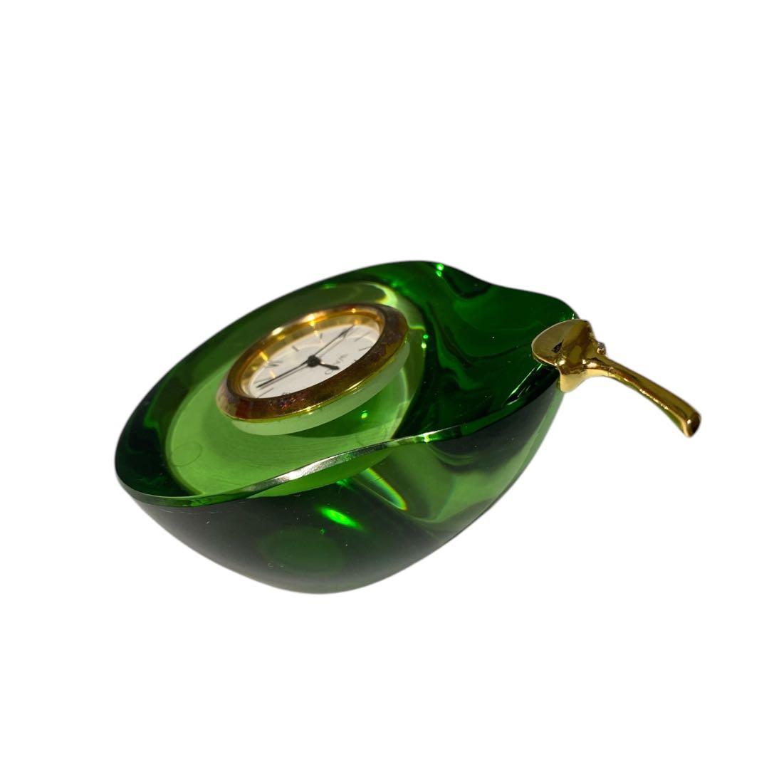 WAKO 銀座和光 ガラス置時計 洋梨 箱付き