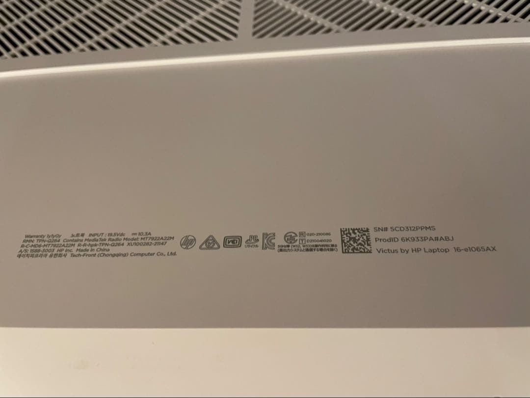 その他ノートPC本体 Victus by HP Laptop 16 Ryzen7 RTX3050Ti