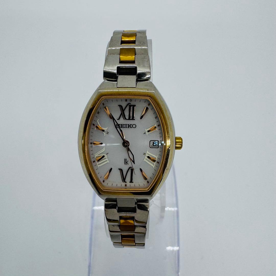 ✨SEIKO✨セイコー✨ルキア✨デイト✨ピンク文字盤✨コンビ✨腕時計✨