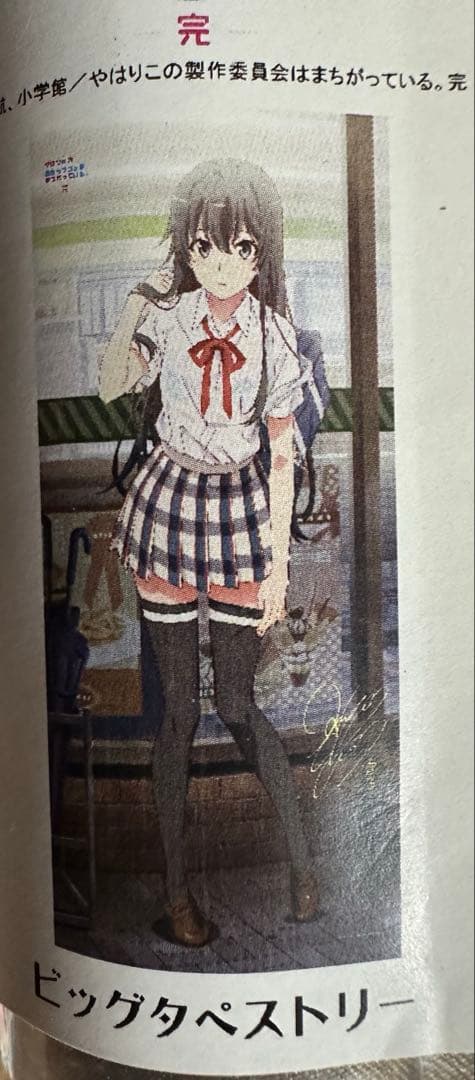 俺ガイル　雪ノ下雪乃　由比ヶ浜結衣　雨宿り　BIGタペストリー　金色サイン入り