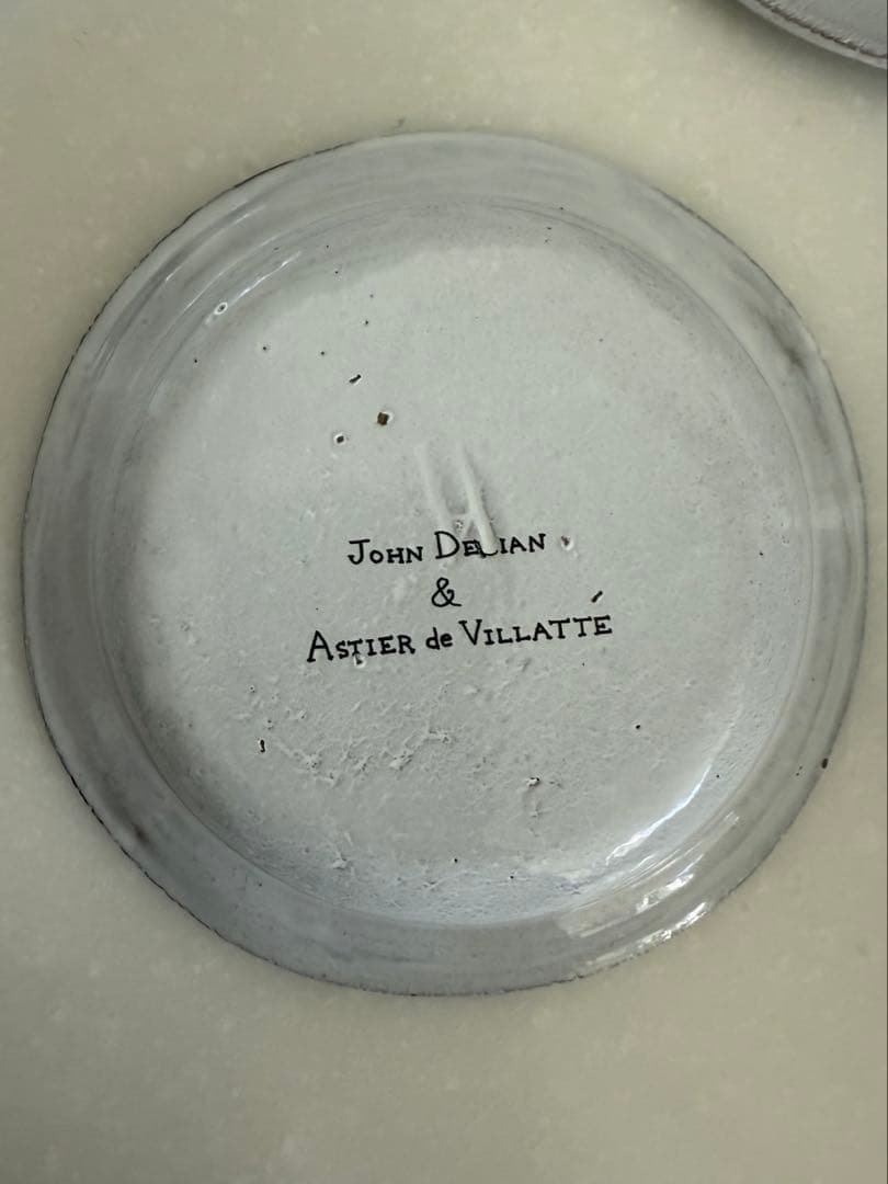 Astier de Villatte ジョンデリアン　猫のイラスト皿