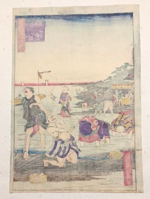 浮世絵版画、東京三十六戯撰（州﨑汐干)昇斎一景画、明治5年出版