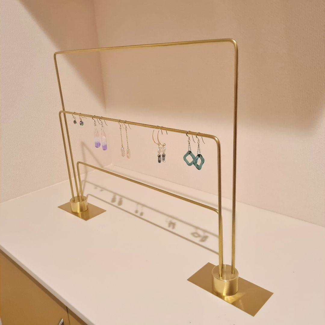 【門型 3本】【完全オーダーメイド】アクセサリスタンド  真鍮製  kl