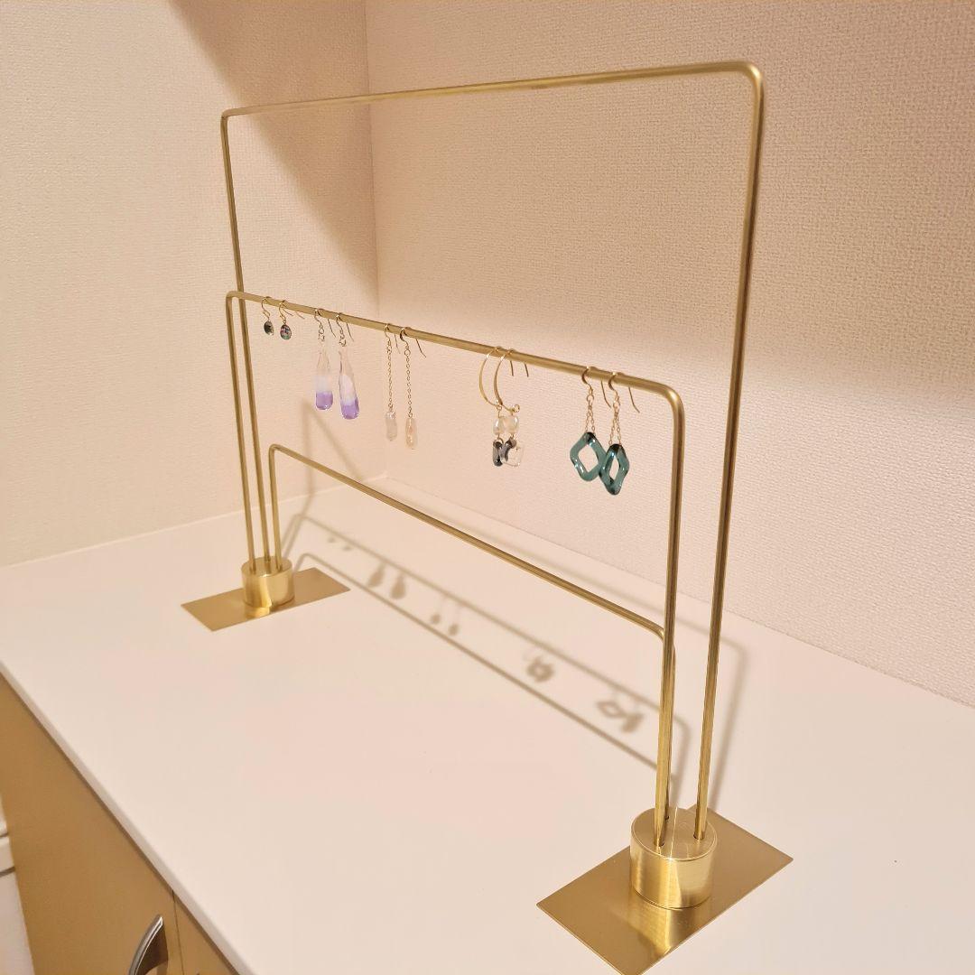 【門型 3本】【完全オーダーメイド】アクセサリスタンド  真鍮製  kl