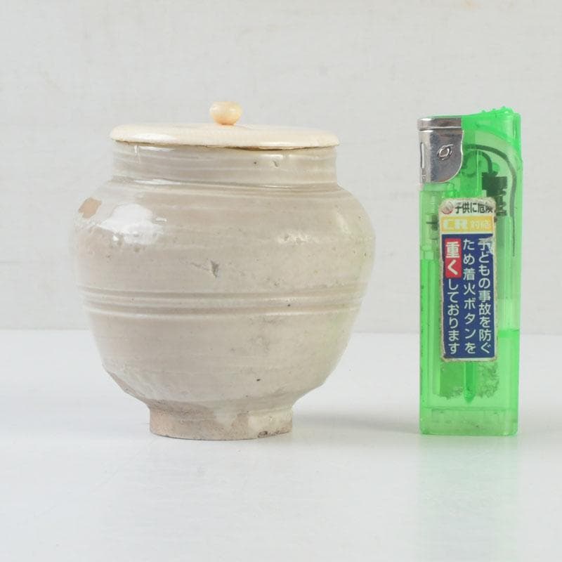 茶道具　志野焼　茶入　時代箱　V　9955