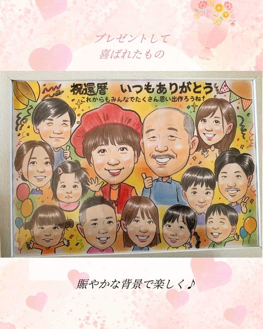 「額付き」古希祝い　名前ポエム　二名様