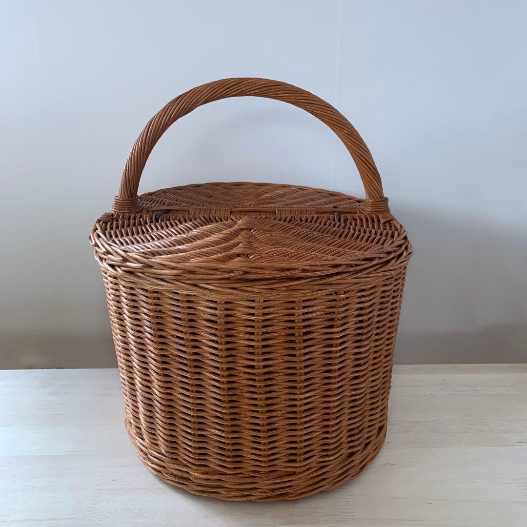 蓋付きバスケット　特大サイズ　買い物かご　オムツ入れ　おもちゃ箱など